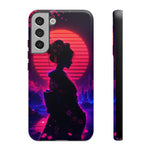 Neon Geisha Silhouette Phone Case | Tough Cover