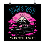 Skyline R32 GT-R Poster Tokyo JDM Wall Art Print Retro Garage Decor Gift