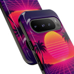 Classic Grid Sunset Vaporwave Art Tough Phone Case