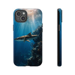 Cobia Reef Phone Case, Shaft of Light Ocean Fishing Tough Cover