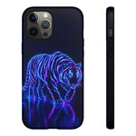 Neon Blue Tiger phone case | tough protective cover