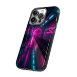 Neon Future Subway Station Tough Phone Case Cover Gift Art