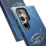 Yellowfin Tuna Phone Case, Deep Blue Water Tough Cover, Gift