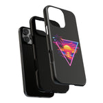 Synthwave Sunset Triangle Phone Case Retro Vaporwave Case