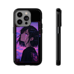 Melancholy Anime Girl Phone Case Vaporwave Tough Case