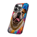 Bulldog Pop Art Portrait Tough Phone Case - Paint Splash