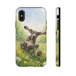 Playful Dog in Meadow Great Dane phone case | Puppy Art Tough Cover