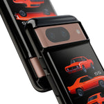 1969 Camaro SS Orange Triple View Muscle Car Tough Phone Case