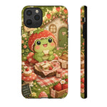 Cute Kawaii Frog Phone Case Strawberry Picnic Tough Cover Gift Art