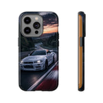 Skyline GT-R R34 White Nurburgring Speed Art Tough Phone Case