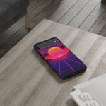 Classic Grid Sunset Vaporwave Art Tough Phone Case