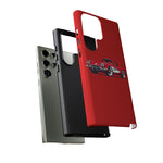 Red Classic Corvette C1 Illustration phone case | Retro Car Tough Case