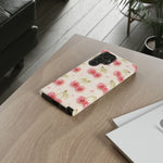 Pink Cherry Pattern Phone Case | Cute Retro Fruit Design
