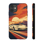 Retro Sunset Countach phone case | Sports car tough cover