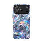 Chrome Metallic Swirl  Art Tough Phone Case