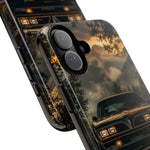 77 Trans Am Phone Case, Black Gold Muscle Car Foggy Backroad Cover