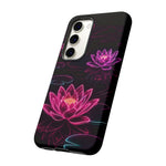 Neon Water Lilies Vaporwave Tough Phone Case