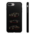 Trans Am Phone Case Black Gold, Three-View Vector Tough Cover