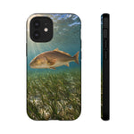 Redfish Phone Case, Seagrass Flat Underwater Art Cover