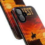 Western Sunset Cowboy Phone Case | Rugged Protective Cover