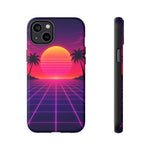 Classic Grid Sunset Vaporwave Art Tough Phone Case