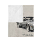 1979 Trans Am sketch throw blanket | Velveteen Microfiber Firebird Blanket