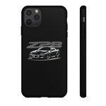 Black 4th Gen Camaro Z28 Sports Car Phone Case | Black Muscle Car Illustration