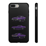Cuda Phone Case Purple, Three-View Vector Tough Cover, Gift