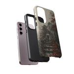 Autumn Temple Steps phone case | Japanese watercolor landscape cover