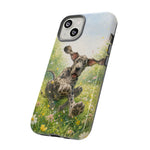 Playful Dog in Meadow Great Dane phone case | Puppy Art Tough Cover