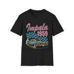 1959 Impala Retro Neon Bat Wing Classic Retro Classic Car T-Shirt Fan Gift