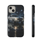 GT350 Phone Case White, Rainy Track Night Classic Racer Tough Cover