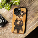 Schnauzer Mustache Boss Phone Case Funny Dog Lover Gift
