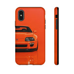 Orange Supra Phone Case, MK4 90s JDM Legend Tough Protective Cover for Men