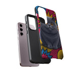 British Shorthair Round Pop Art Tough Phone Case