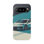 Retro Teal Sports Car C8 phone case | Tough Cases