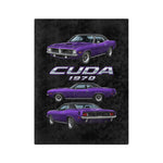 1970 Cuda Purple Muscle Car Blanket | Vintage Barracuda Throw