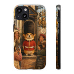 Corgi Royal Guard phone case | Cute British corgi soldier illustration