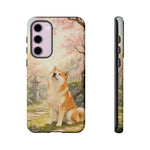 Akita under Cherry Blossoms Dog Breed Phone Case