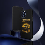 Z06 Corvette Phone Case, Yellow Neon Chrome Studio Cover
