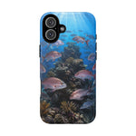 Snapper Reef Phone Case, Sunlit School Ocean Fishing Tough Cover