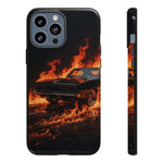 Black Charger Classic Muscle Flames Tough Phone Case Cover Gift