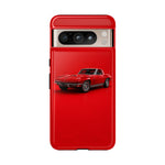 Red 1967 Corvette Art Phone Case, C2 Sting Ray Classic Sports Car Cover, Gift
