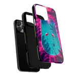 Neon Flamingo Pool Vaporwave Art Tough Phone Case