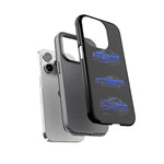 Blue 180SX JDM Sports Car Phone Case Tough Multi View