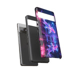 Neon Koi Reflection Vaporwave phone case | Tough Cover