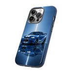 Blue R34 Skyline Phone Case, JDM Sports Car Racing Stripe Studio Cover