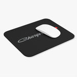 Charger Script Logo Mouse Pad | Black Rectangle Racing Emblem