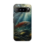Salmon River Fishing Phone Case, Sunlit Current Cover