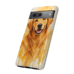 Golden Retriever Watercolor Art Tough Phone Case - Dog Portrait